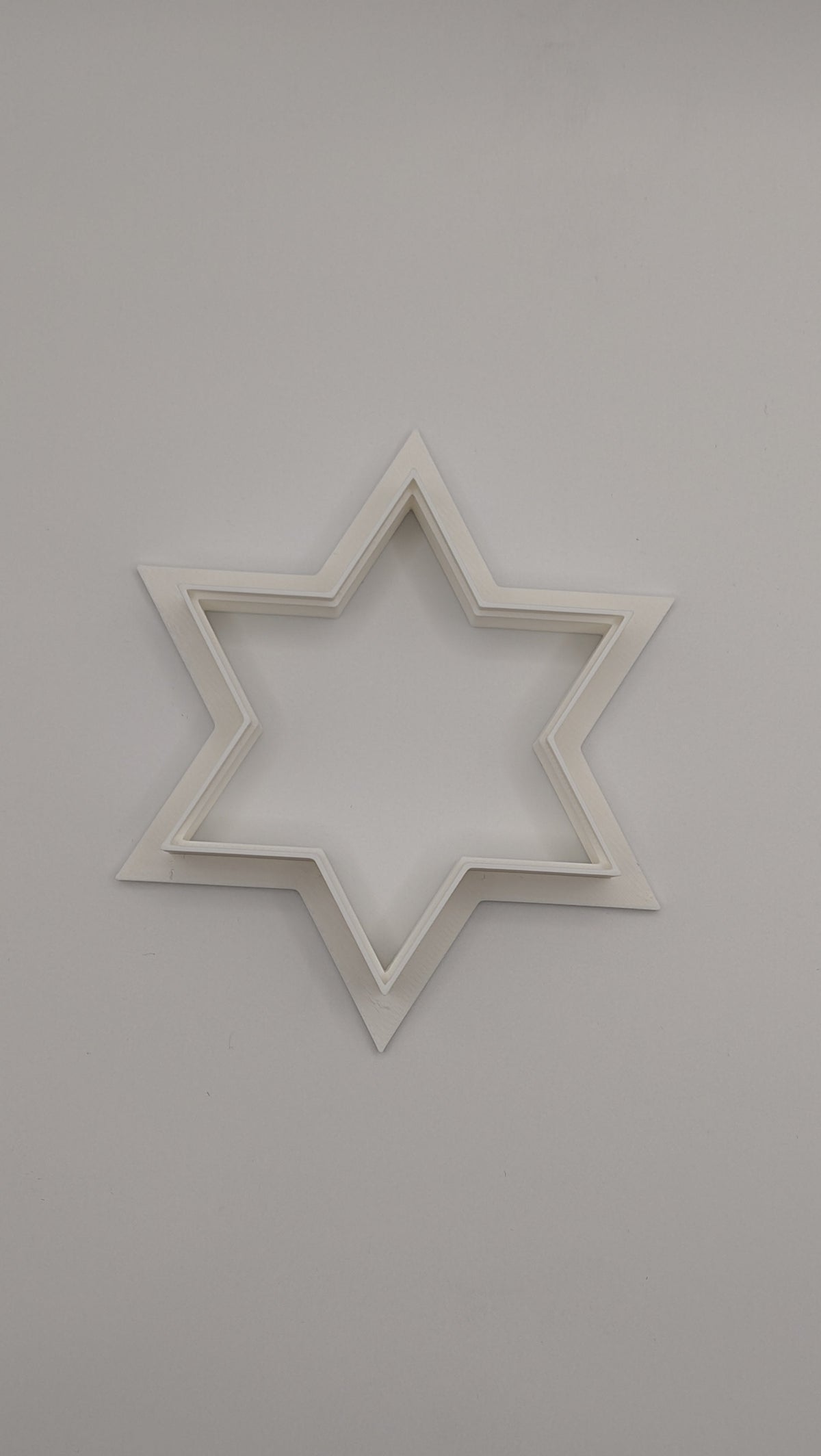 Cotton3d 3D printed Star of David cookie cutters for sugar cookies and shortbread