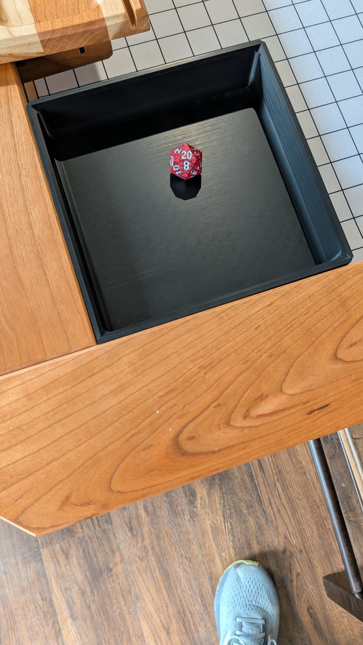 Wyrmwood Compatible Corner Dice Tray - For Tables With Magnetic Rail