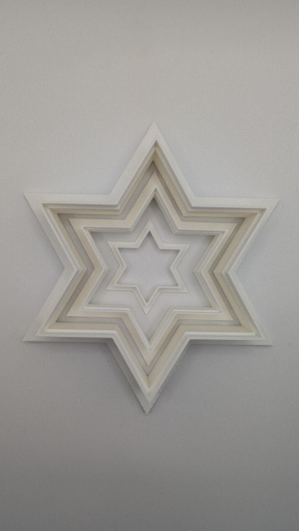 Star of David cookie cutter set in three sizes for Hanukkah baking