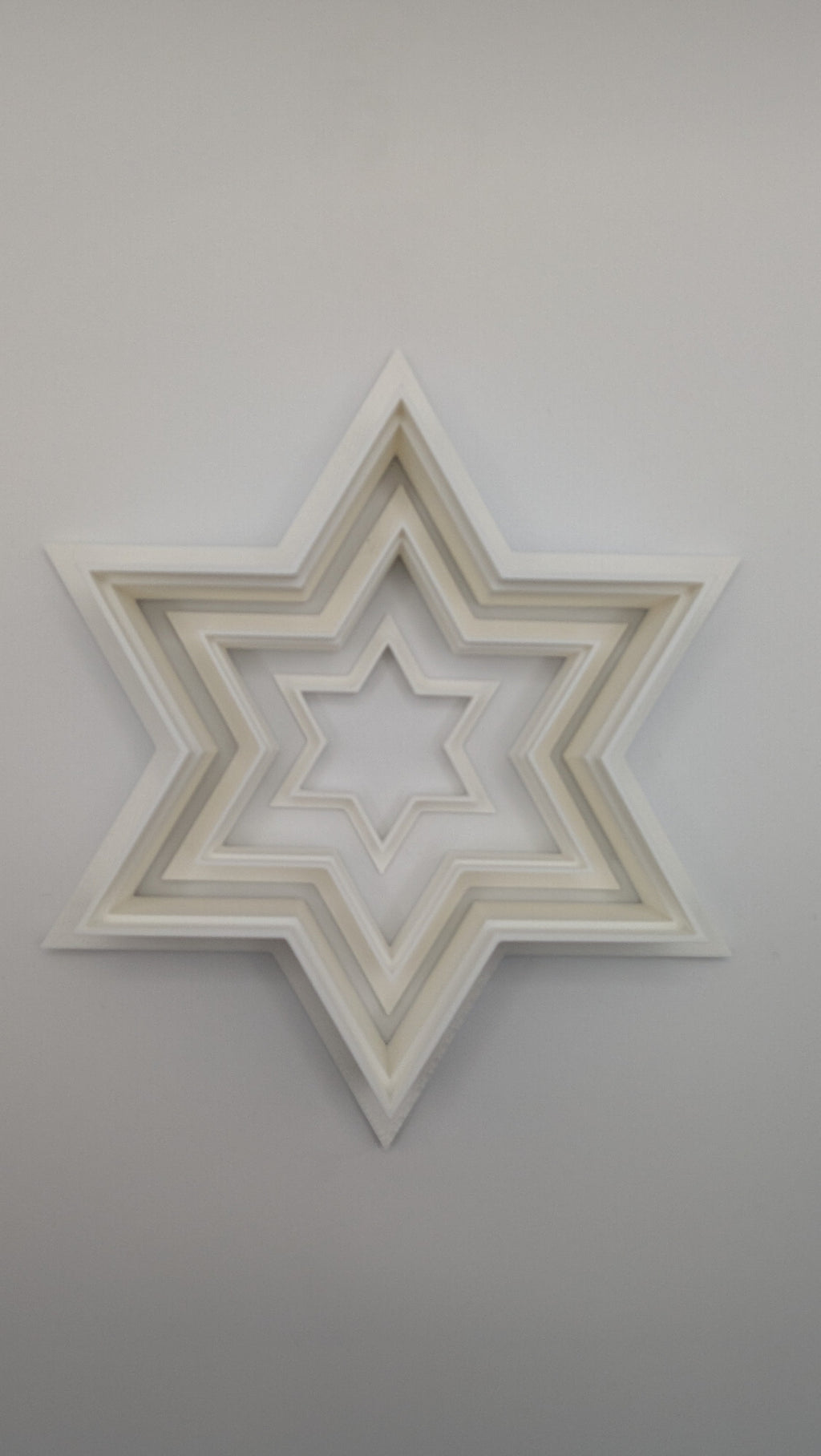 Hanukkah Star of David sugar cookies cut with Cotton3d cookie cutters