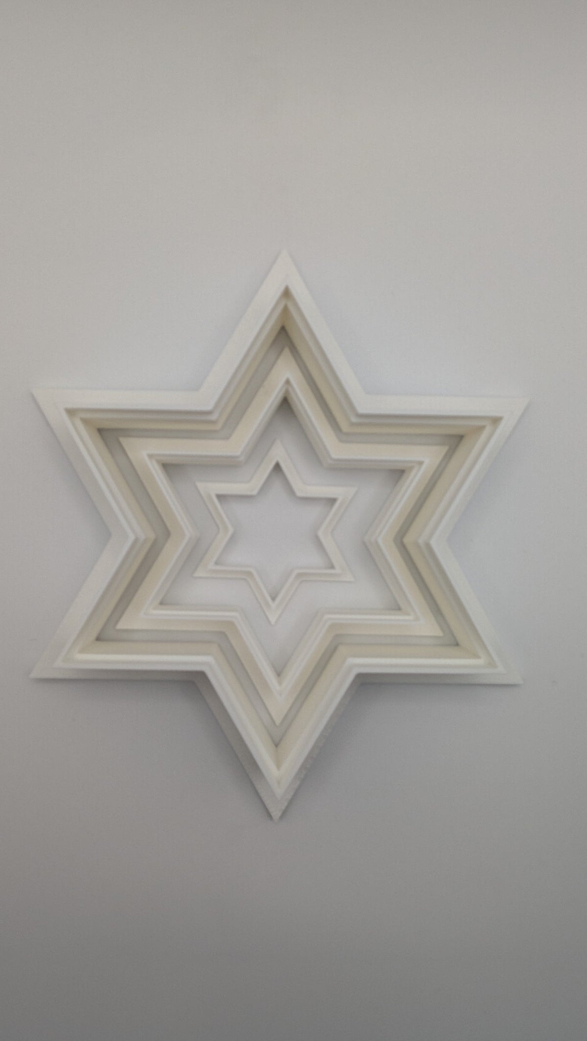 Hanukkah Star of David sugar cookies cut with Cotton3d cookie cutters